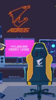 Aorus Gaming Setup Pixel Art Wallpaper for Mobile Phones