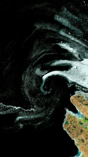 Stunning Satellite View of Earth Ocean Whirlpool Abstract Phone Wallpaper