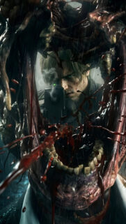 Leon S Kennedy Resident Evil Intense Horror Combat Mobile Wallpaper