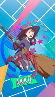 Atsuko Akko Kagari Little Witch Academia Vibrant Aesthetic Mobile Wallpaper