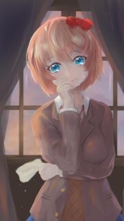 Sad Sayori Crying Anime Girl Doki Doki Literature Club Wallpaper