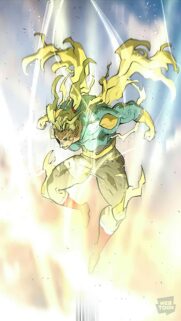 Anime Warrior With Spiky Glowing Hair Mobile Wallpaper