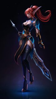 Stunning Fantasy Elf Warrior Digital Art Wallpaper – High Quality Phone Background