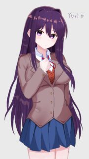 Yuri Doki Doki Literature Club Anime Girl Aesthetic Wallpaper