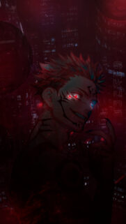 Ryomen Sukuna Jujutsu Kaisen Dark Red Aesthetic Mobile Wallpaper
