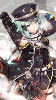 Sinon Sword Art Online Anime Girl Military Sniper Wallpaper HD for Mobile