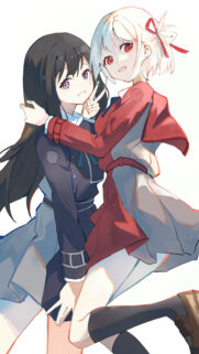Chisato and Takina Lycoris Recoil Anime Girls Best Mobile Wallpaper