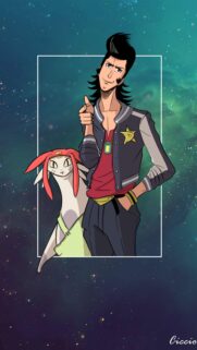Space Dandy and Meow Anime Character Wallpaper for Mobile