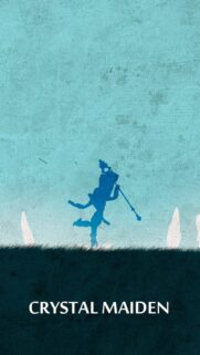Minimalist Crystal Maiden Dota 2 Silhouette Wallpaper for Mobile