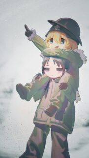 Girls Last Tour Anime Wallpaper Featuring Chito and Yuuri High Quality Mobile Background