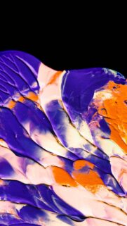 Vibrant Abstract Oil Paint Texture Mobile Wallpaper in Purple and Orange