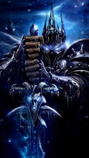 The Lich King Arthas Menethil with Frostmourne Fantasy Wallpaper