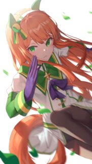 Anime Girl Wallpaper with Orange Hair and Green Eyes High Resolution