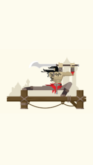 Minimalist Samurai Warrior Fighting Stance Wallpaper for Mobile