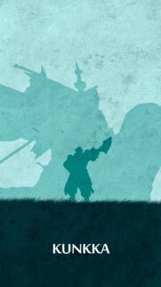 Minimalist Dota 2 Kunkka Silhouette Mobile Wallpaper High Resolution