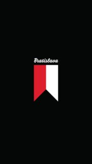 Minimalist Bratislava City Flag Emblem Mobile Wallpaper for Phone