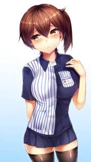 Cute Anime Girl Lawson Convenience Store Clerk Wallpaper for Mobile