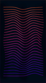 Minimalist Abstract Wavy Lines Gradient Wallpaper in Vibrant Neon Colors for Mobile