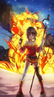 Megumin Explosion Magic Anime Girl 4K Mobile Wallpaper