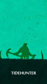 Minimalist Tidehunter Dota 2 Silhouette Wallpaper for Mobile