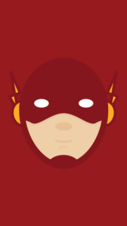 Minimalist The Flash Superhero Icon Mobile Wallpaper
