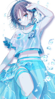 Beautiful Anime Girl Under Water Aesthetic Wallpaper High Resolution