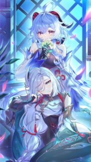Genshin Impact Ganyu and Shenhe Anime Aesthetic Wallpaper for Mobile
