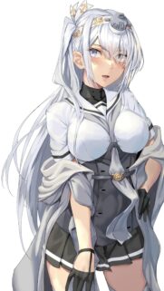 Stunning Anime Girl with Silver Hair Military Uniform Mobile Wallpaper