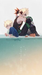 Katsuki Bakugo Young and Adult Emotional Anime Wallpaper