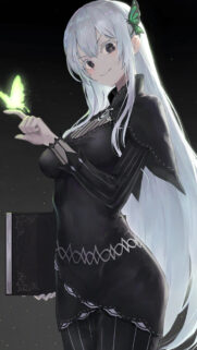 Echidna Re Zero Anime Girl with Glowing Butterfly Wallpaper