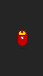 Minimalist Iron Man Android Logo Wallpaper for Mobile Devices