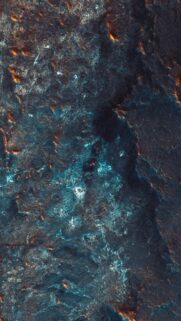 Abstract Dark Blue and Copper Gritty Texture Mobile Wallpaper