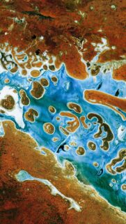 Stunning Satellite View of Earth Salt Lake Landscape Mobile Wallpaper