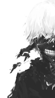 Ken Kaneki Tokyo Ghoul Monochrome Artistic Mobile Wallpaper