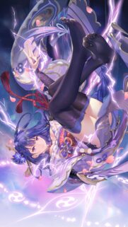 Raiden Shogun Genshin Impact Lightning Anime Wallpaper for Mobile