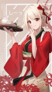 Chisato Nishikigi Lycoris Recoil Anime Girl Wallpaper for Mobile