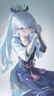Kamisato Ayaka Genshin Impact Anime Girl Aesthetic Mobile Wallpaper