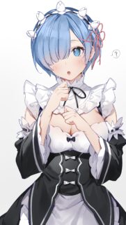 Cute Rem from Re Zero Anime Maid Wallpaper High Resolution