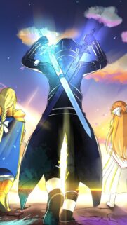 Sword Art Online Kirito Asuna and Alice Anime HD Mobile Wallpaper