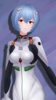 Rei Ayanami Neon Genesis Evangelion Digital Art Mobile Wallpaper