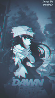 Glitch Aesthetic Dawn from Pokemon Wallpaper – Premium Anime Mobile Background