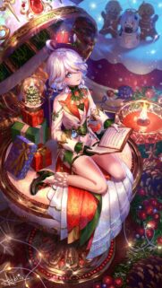 Furina Christmas Celebration Anime Girl Wallpaper for Mobile