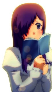 Cute Anime Girl Reading a Book Aesthetic Wallpaper for Mobile