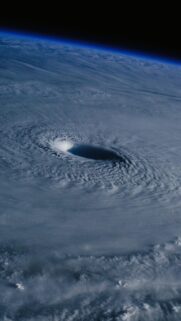 Stunning View of a Hurricane Eye from Space Mobile Wallpaper