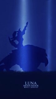 Luna Moon Rider Dota 2 Minimalist Silhouette High Quality Mobile Wallpaper