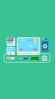 Funny Sick Laptop Illustration Repair Concept Mobile Wallpaper