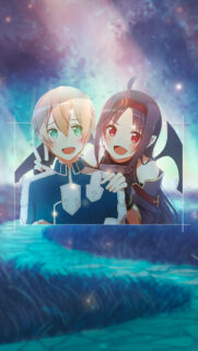 Anime Couple Kirito and Yuuki Wallpaper – Sword Art Online High Resolution Mobile Background