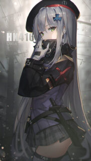 HK416 Girls Frontline Anime Girl Wallpaper for Mobile
