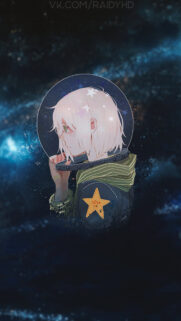 Aesthetic Anime Girl Astronaut Galaxy Wallpaper for Mobile Phone