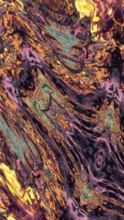 Abstract Liquid Gold and Dark Marble Swirl Mobile Wallpaper